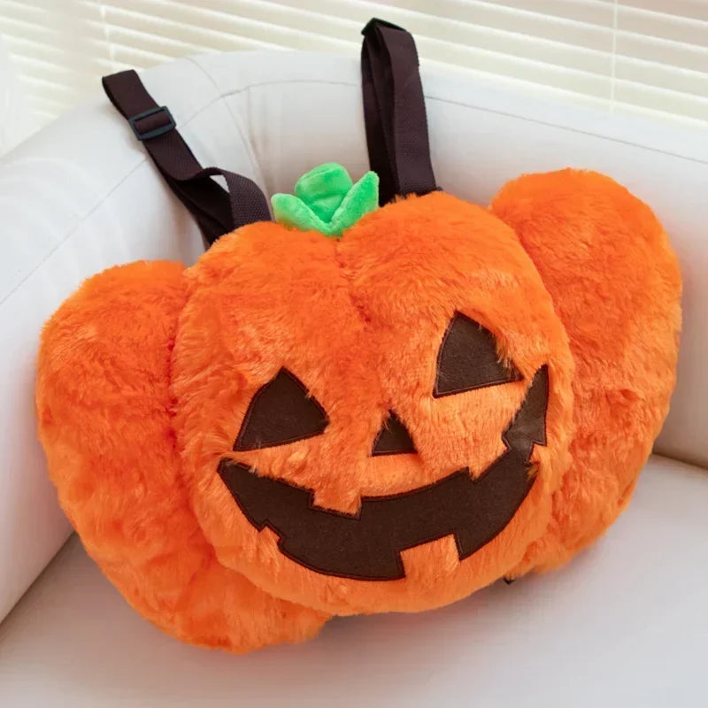 Adorable Pumpkin-Shaped Plush Backpack