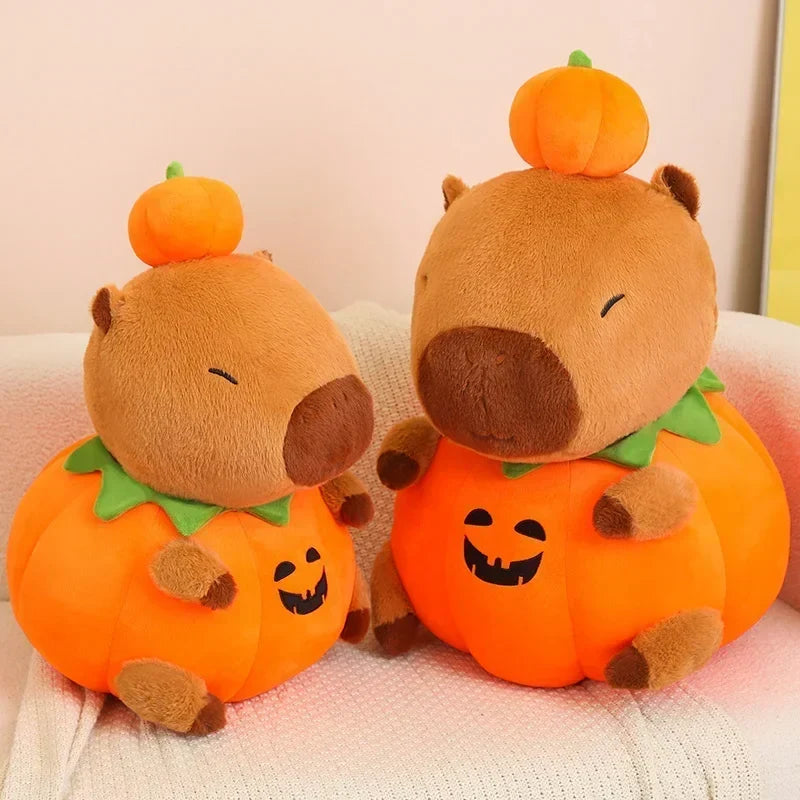 Adorable Halloween Pumpkin Capybara Plush for Your Festive Celebrations!