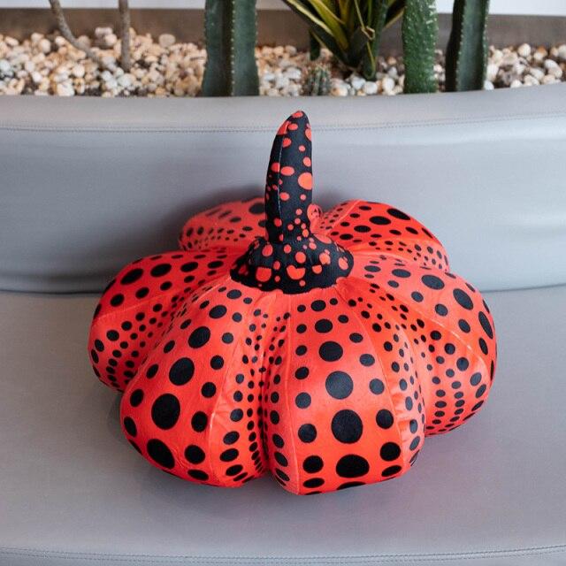 Delightfully Spooky Yayoi Kusama Pumpkin Plushies for Halloween Fun